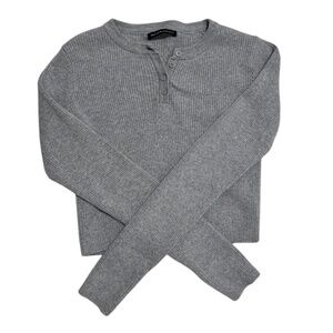 ✰brandy melville gray ribbed top✰